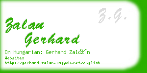 zalan gerhard business card